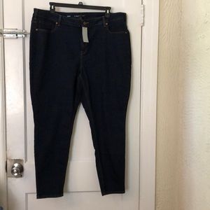 Dark wash blue jeans